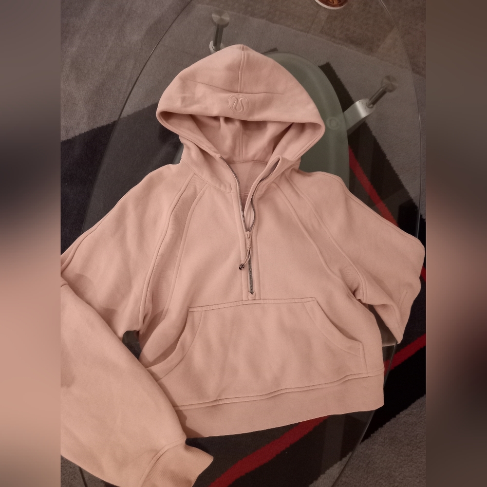 Lululemon scuba oversized 1/2 zip feather pink